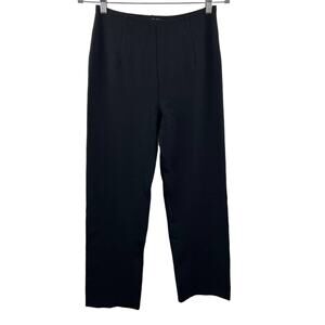 ERES Paris Black Cotton Wool Blend Straight Leg Pants Trousers Size 8 NEW